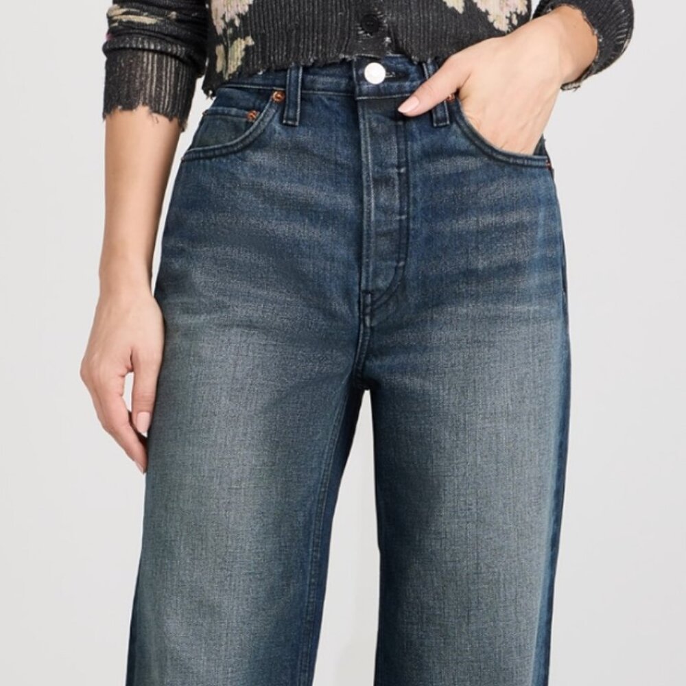 RE/DONE 70s Ultra High Rise Wide Leg Jeans (Sz 24)